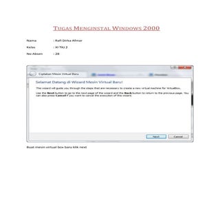 Tugas menginstal windows 2000 rafi ...