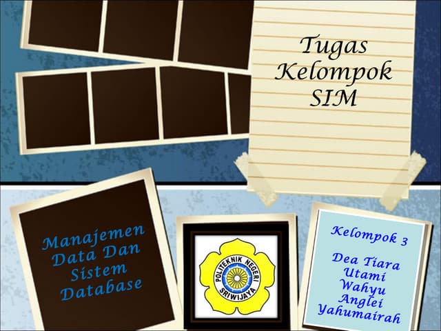 Manajemen Data Dan Sistem Database Ppt Manajemen Data Dan Sistem Database Ppt