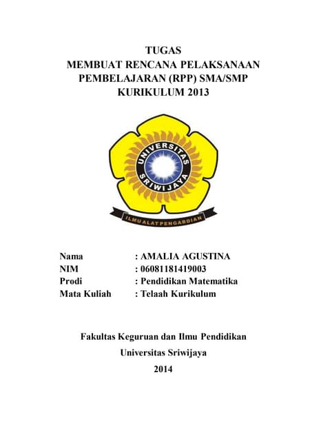 RPP FUNGSI KOMPOSISI DAN INVERS KELAS XI MIPA KURIKULUM2013 | PDF