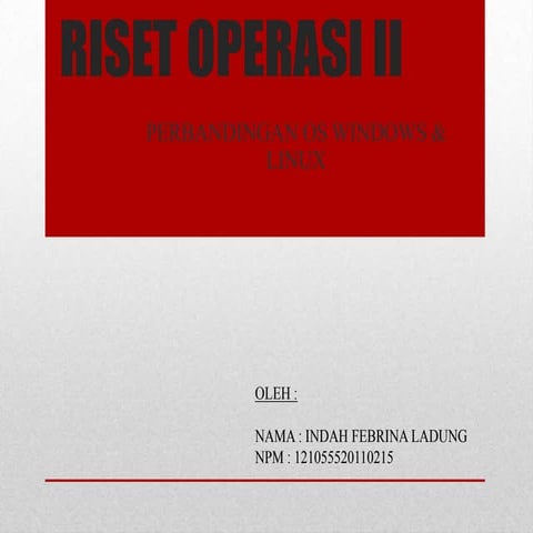 Sistem Operasi II (Tugas 1)