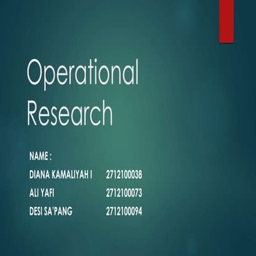 Tugas ppt riset operasional