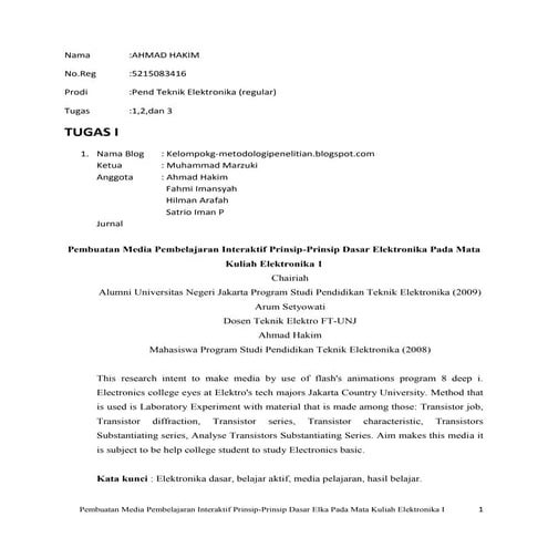 Tugas 1, 2 dan 3 Ahmad Hakim (5215 08 3416))