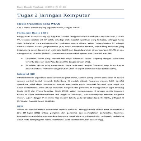 Media Transmisi Wireless LAN