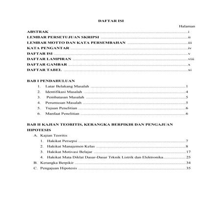 Daftar Isi Furi Endang Palupi