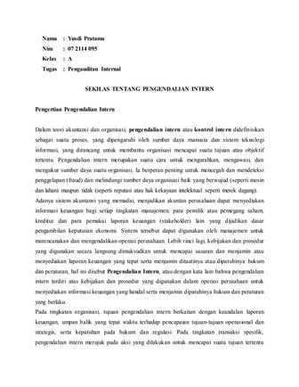 Tugas 2, riview pengendalian internal