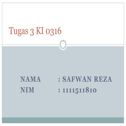Tugas3 [KI]-0316-safwan reza-1111511810