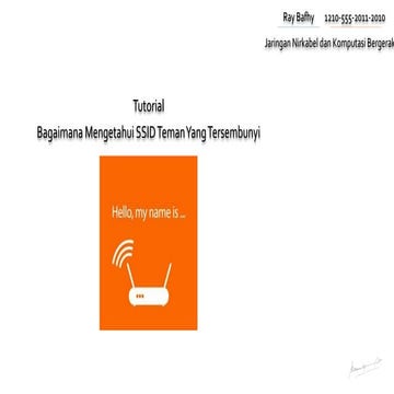 Mencari Nama SSID Yang Tersembunyi