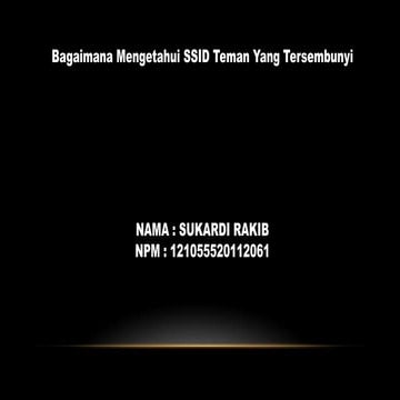 mencari ssid yang tersembunyi