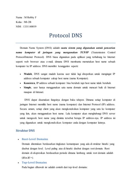 Tugas 3 Rangkuman Protocol DNS, FTP...