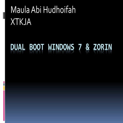 dual boot windows 7 dan zorin