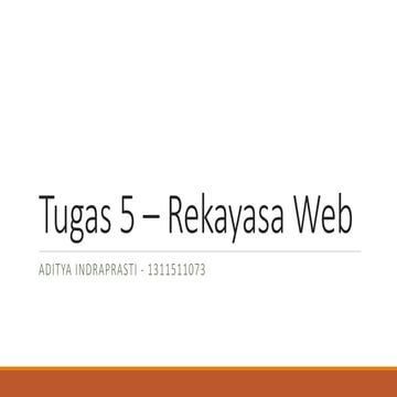 Tugas 5 – rekayasa web