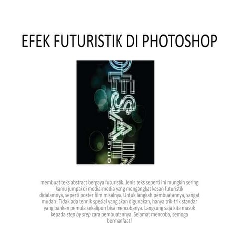 Tugas 6  efek futuristik di photoshop