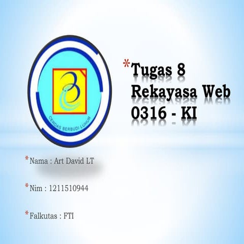 Tugas 8 rekayasa web 1211510944 art david