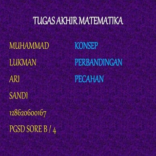 Perbandingan Pecahan