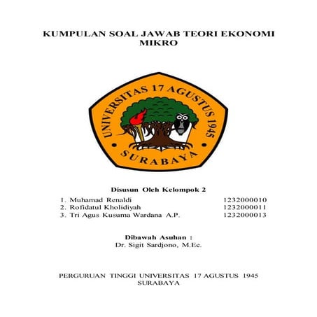 Tugas Akhir Teori Ekonomi Mikro Kelompok 2