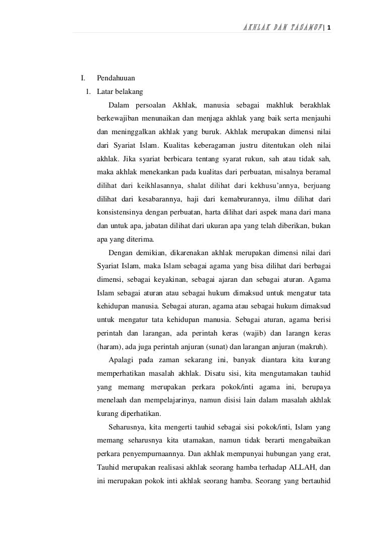 makalah akhlak tasawuf makalah akhlak tasawuf