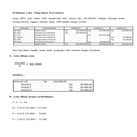 Tugas akuntansi korporasi pembagian laba
