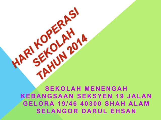 HARI KANTIN SEKOLAH