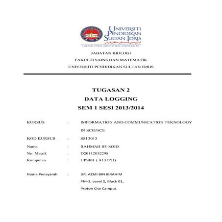 Tugasan 2 data logging