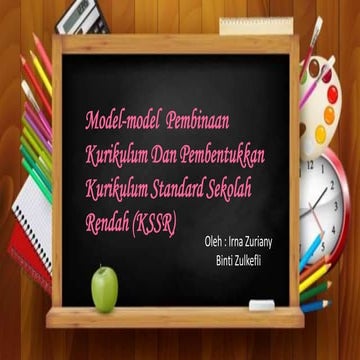MODEL PEMBINAAN KURIKULUM DAN KSSR