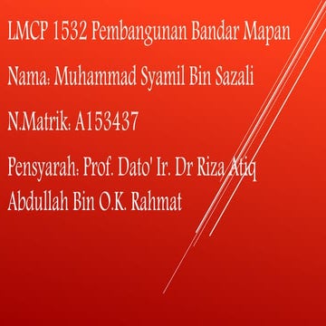 Tugasan pembangunan mapan | PPTX