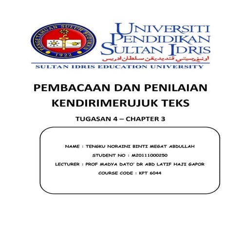 Tugasan 4 penilaian kendiri teks