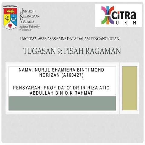 Tugasan 9: PISAH RAGAMAN