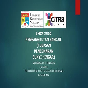 Tugasan alam sekitar (bunyi hingar)