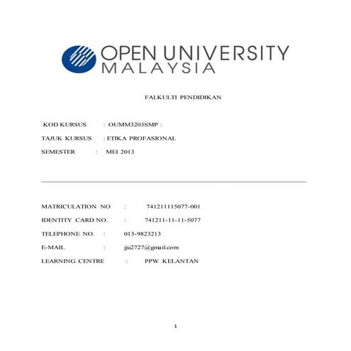 ETIKA PROFASIONALOUMM3203SMP