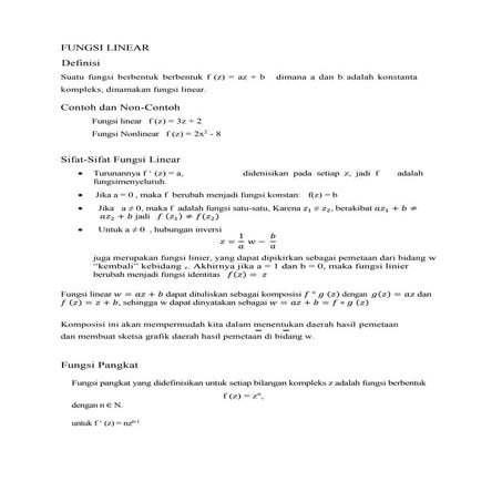 fungsi-fungsi kompleks