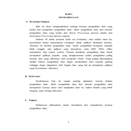 Makalah sistem pengolah data