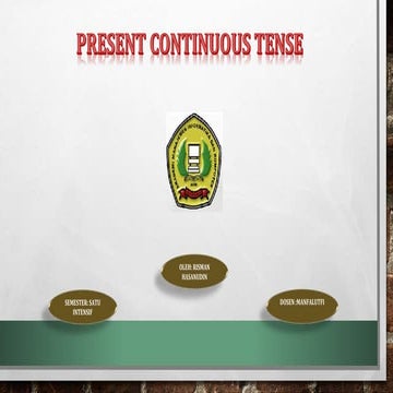 Tugas bahasa inggris present continous tense