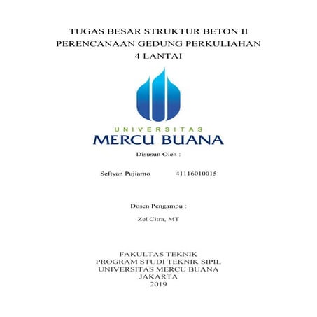 Tugas besar struktur beton II Analisis Portal Metode Perbesaran Momen