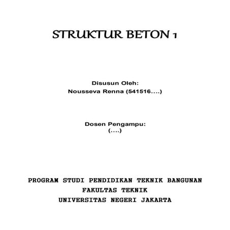 Tugas-Tugas Beton 1-10