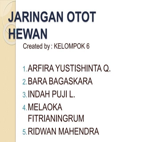 SMA XI IPA JARINGAN OTOT HEWAN