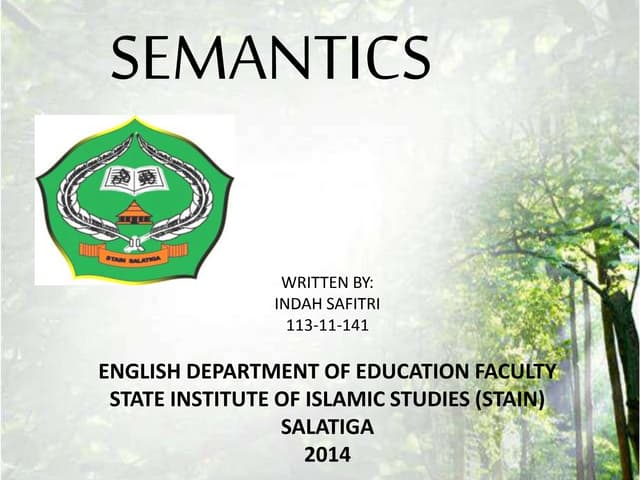 Reference Sense And Referring Expression In Semantics Ppt 