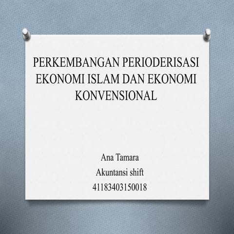 Tugas ekonomi islam