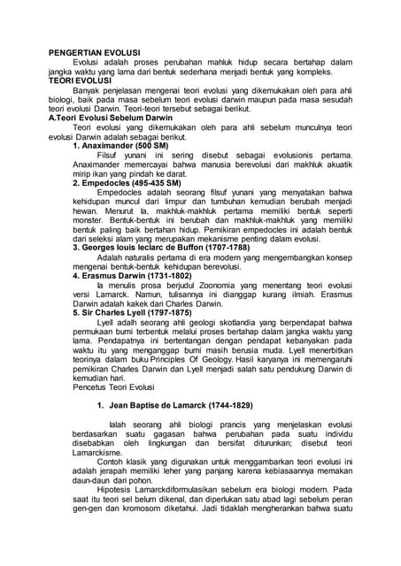 EVOLUSI MATERI KELAS 12 BIOLOGI SMA KURIKULUM 2013 | PPT