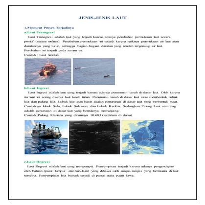 Laut berdasarkan Proses terjadinya