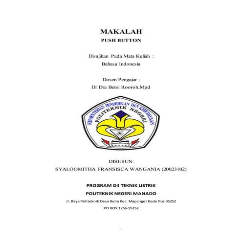 Karya Ilmiah Push Button