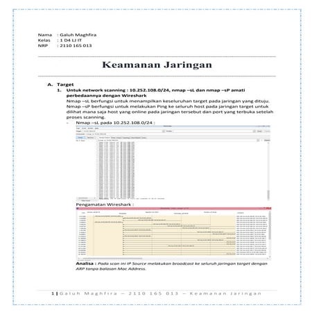 Laporan Keamanan Jaringan Network Scanning
