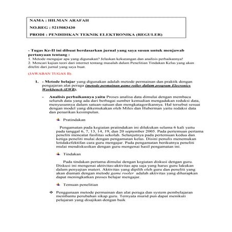 Tugas ke ii (metode penelitian) hilman arafah 5215083430