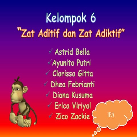 Zat Aditif dan Zat Adiktif
