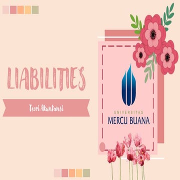 Teori Akuntansi - Liabilities