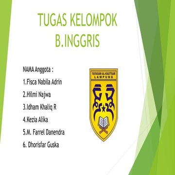 TUGAS KELOMPOK B  bahasa inggris kelas 8 SMP