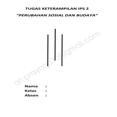 TUGAS KETERAMPILAN IPS PERUBAHAN SOSIAL DAN BUDAYA