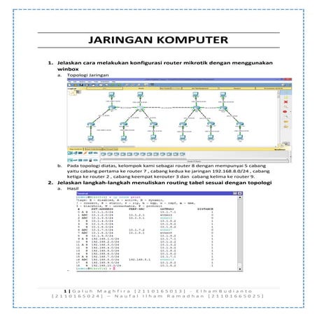 Routing Static Menggunakan Winbox | PDF