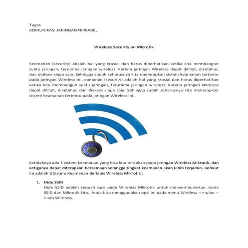 Tugas komunikasi nirkabel