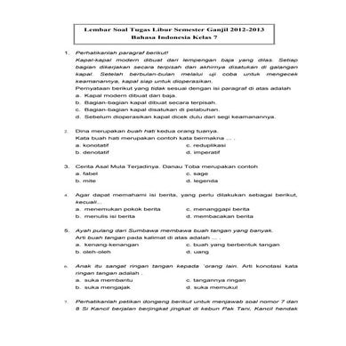 Tugas libur semester ganjil bin 7