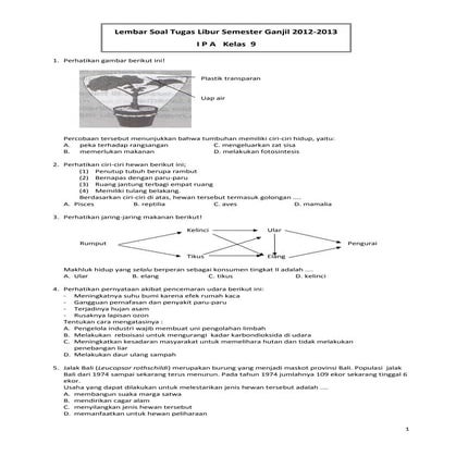 Tugas libus semester ganjil ipa 9